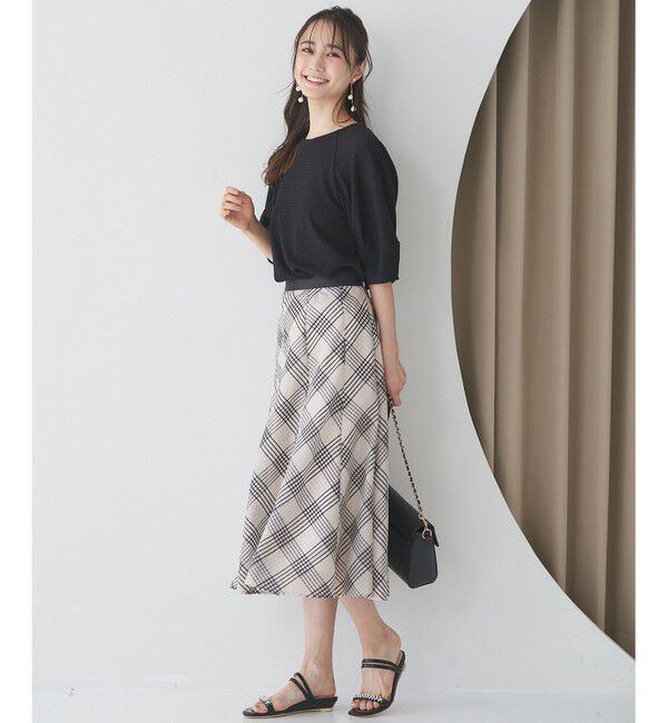 any SiS「【洗える】ツートーンシアーチェック スカート」|スカート|