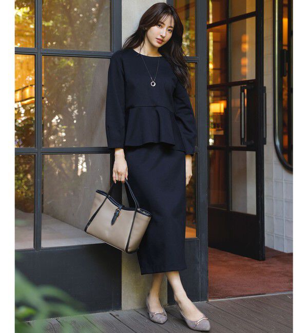 any SiS「【WEB・一部店舗限定】カットジャカードペプラム セットアップ」|スーツ|