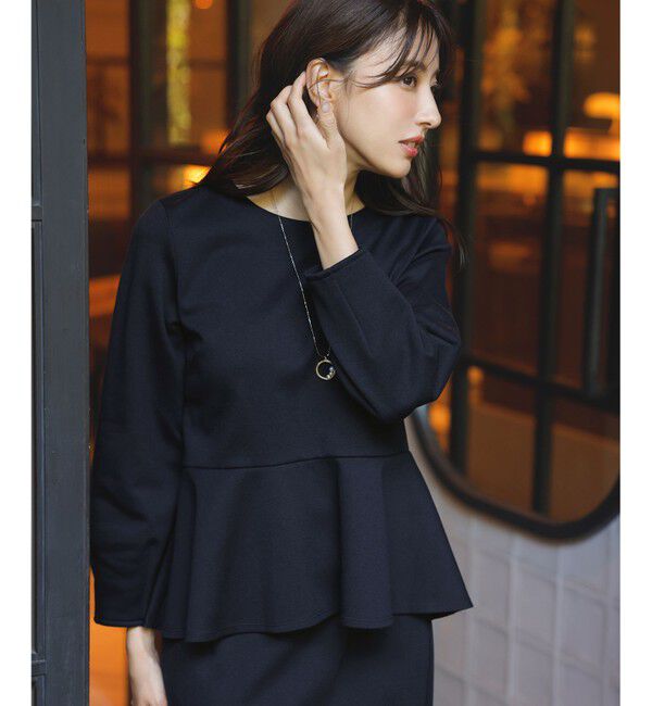 any SiS「【WEB・一部店舗限定】カットジャカードペプラム セットアップ」|スーツ|