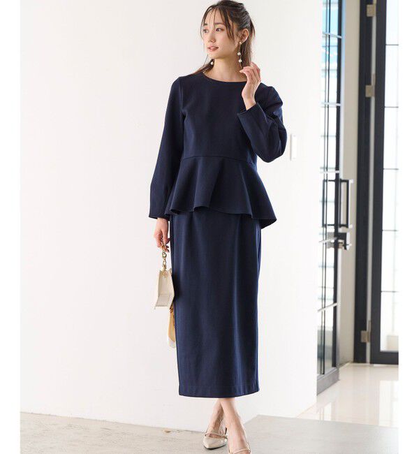 any SiS「【WEB・一部店舗限定】カットジャカードペプラム セットアップ」|スーツ|