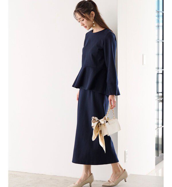 any SiS「【WEB・一部店舗限定】カットジャカードペプラム セットアップ」|スーツ|