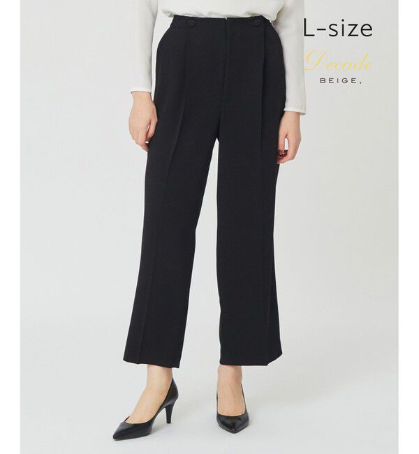 BEIGE,「【L-size】CINDY / ワイドパンツ」|その他|Black