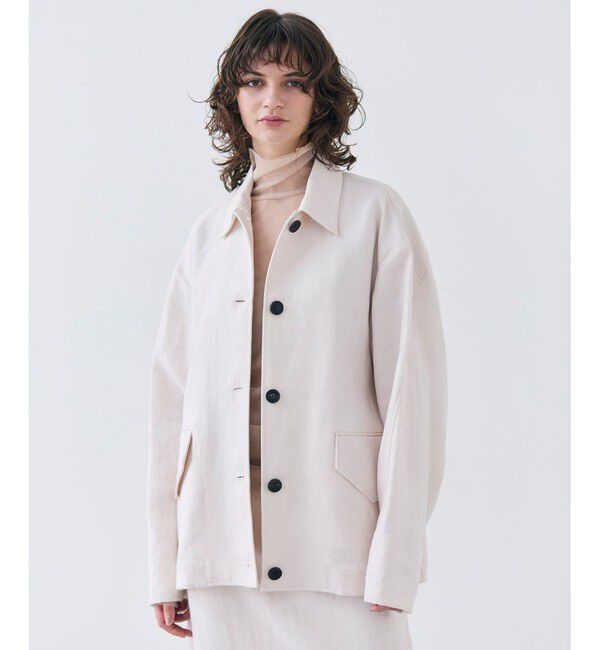 BEIGE,「【VERY 5月号掲載】CRINUM / オーバーサイズリネンジャケット」|テーラードジャケット|Light Pink