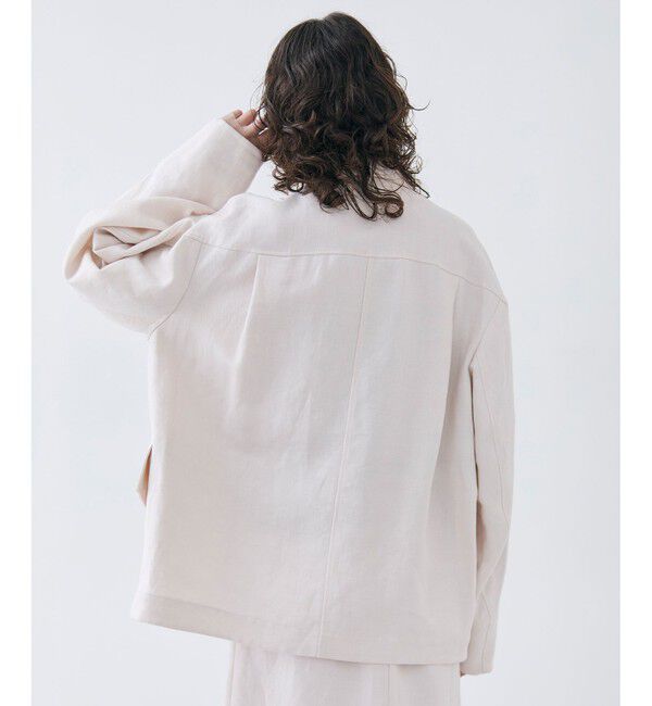 BEIGE,「【VERY 5月号掲載】CRINUM / オーバーサイズリネンジャケット」|テーラードジャケット|