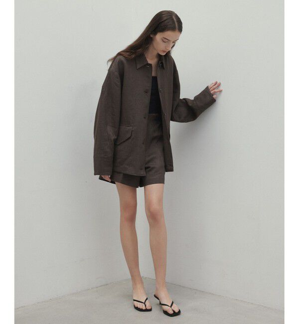 BEIGE,「【VERY 5月号掲載】CRINUM / オーバーサイズリネンジャケット」|テーラードジャケット|