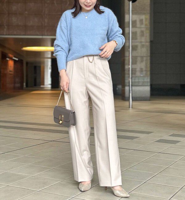 NOLLEY'S sophi「《セットアップ対応》ウール混ウォッシャブルワイドパンツ」|その他|