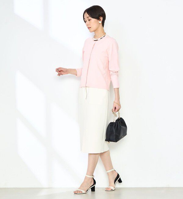 NOLLEY'S sophi「ウォッシャブルボンディングジョーゼットハーフジップタイトスカート」|タイト|