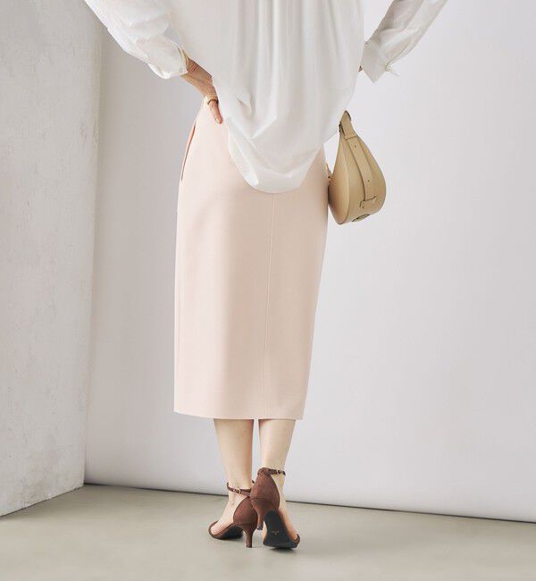 NOLLEY'S sophi「ウォッシャブルボンディングジョーゼットハーフジップタイトスカート」|タイト|