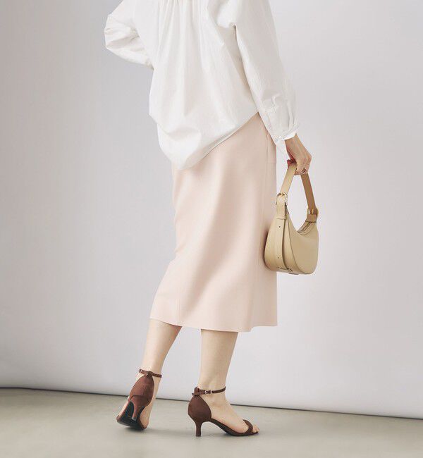 NOLLEY'S sophi「ウォッシャブルボンディングジョーゼットハーフジップタイトスカート」|タイト|