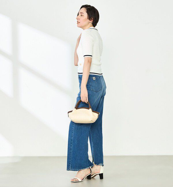 NOLLEY'S「配色ケーブルポロ衿ニット」|ニット・セーター|