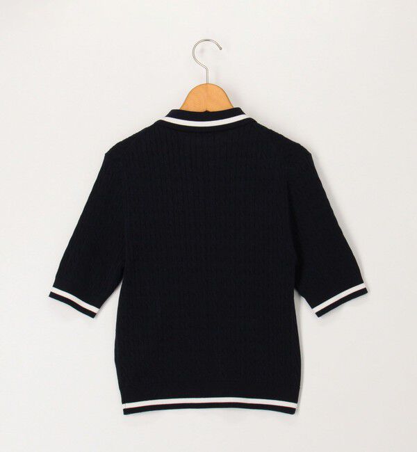 NOLLEY'S「配色ケーブルポロ衿ニット」|ニット・セーター|