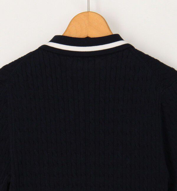 NOLLEY'S「配色ケーブルポロ衿ニット」|ニット・セーター|