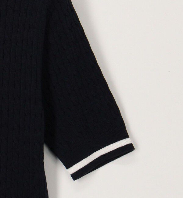 NOLLEY'S「配色ケーブルポロ衿ニット」|ニット・セーター|