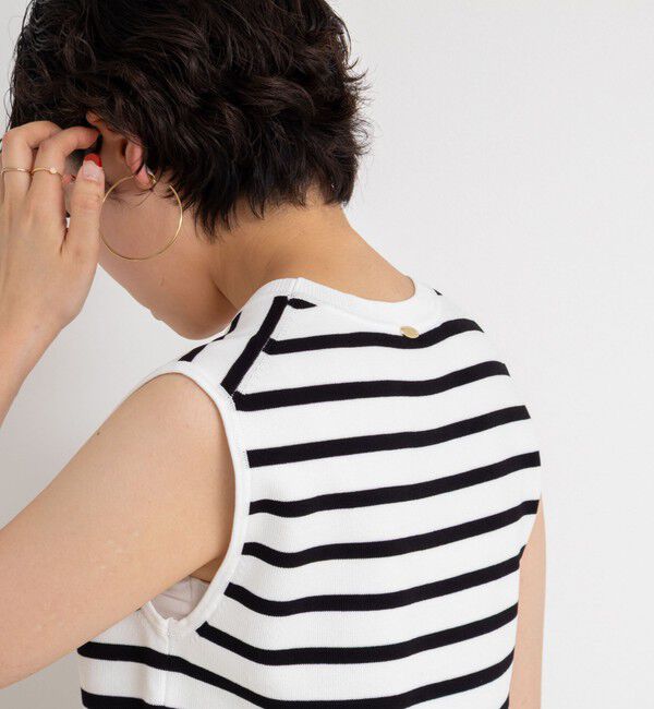 NOLLEY'S sophi「《アンサンブル対応/手洗い可能》マルチファンクション総針ノースリーブプルオーバーニット」|ニット・セーター|