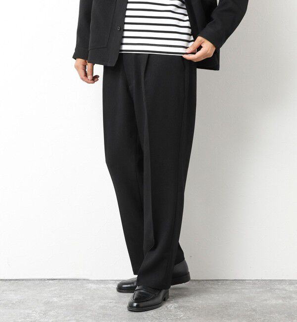 NOLLEY'S goodman「《セットアップ対応》LANATEC ウーステッドサージ ストレッチイージーパンツ」|チノ|