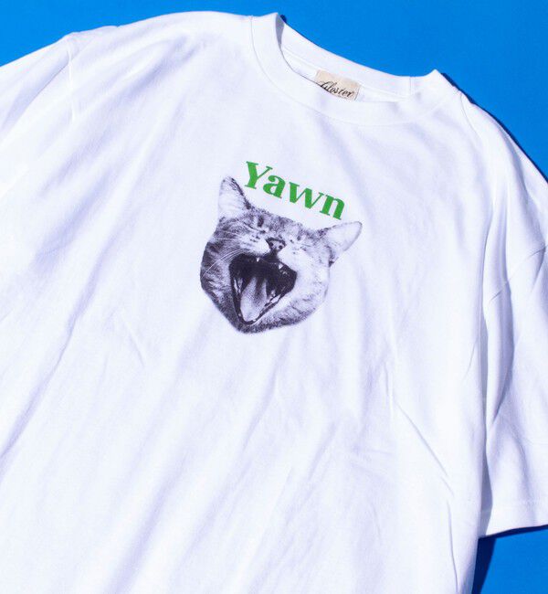 GLOSTER「【新柄追加】【GLOSTER/グロスター】DOG&CAT 犬猫プリントTシャツ」|Tシャツ・カットソー|ホワイト系その他