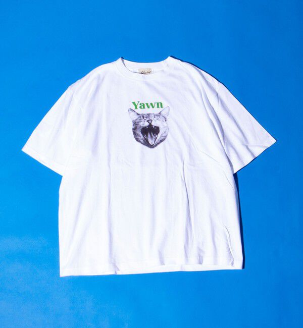 GLOSTER「【新柄追加】【GLOSTER/グロスター】DOG&CAT 犬猫プリントTシャツ」|Tシャツ・カットソー|