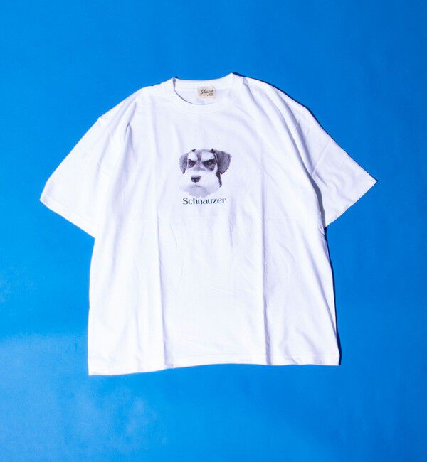 GLOSTER「【新柄追加】【GLOSTER/グロスター】DOG&CAT 犬猫プリントTシャツ」|Tシャツ・カットソー|