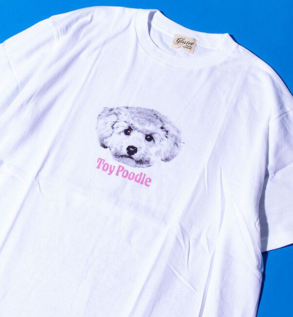 GLOSTER「【新柄追加】【GLOSTER/グロスター】DOG&CAT 犬猫プリントTシャツ」|Tシャツ・カットソー|ホワイト系その他5
