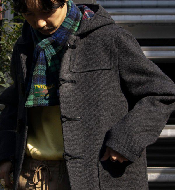 GLOSTER「【GLOSTER/グロスター】メルトン ダッフルコート/ハーフコート」|ダッフルコート|チャコールグレー