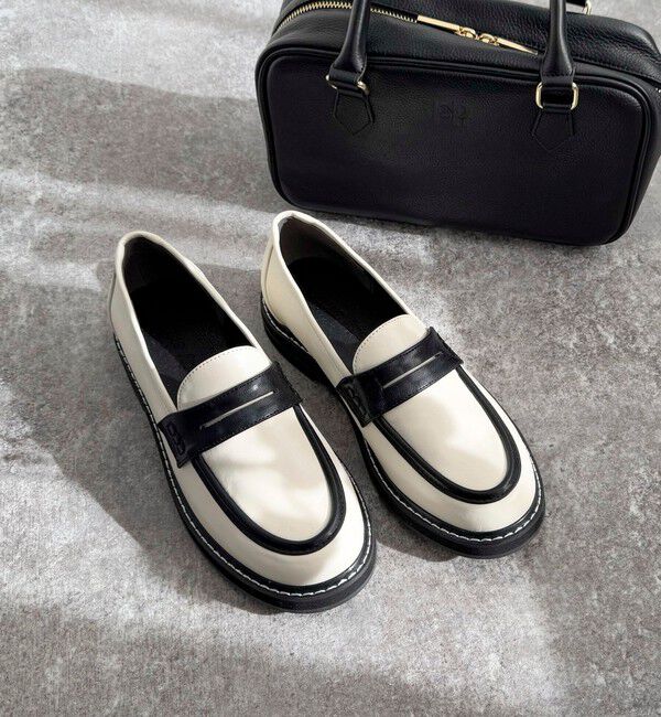 fredy emue「配色ステッチコインローファー」|その他|