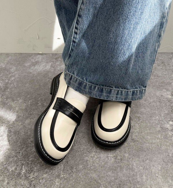 fredy emue「配色ステッチコインローファー」|その他|