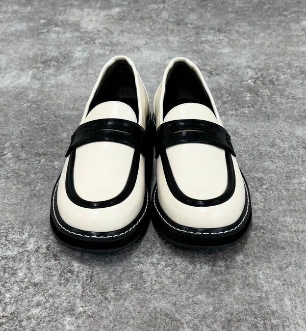 fredy emue「配色ステッチコインローファー」|その他|