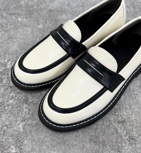 fredy emue「配色ステッチコインローファー」|その他|