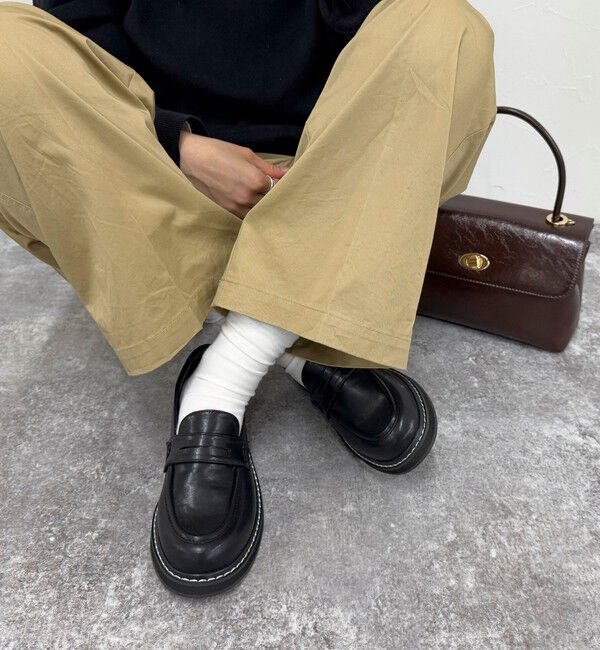 fredy emue「配色ステッチコインローファー」|その他|