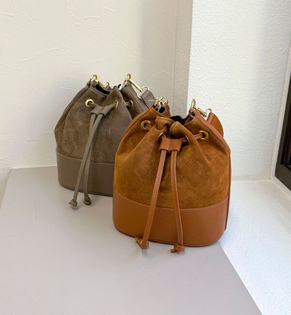 fredy emue「【AULENTTI/オーレンティ】スエード巾着ショルダーバッグ」|ショルダー・メッセンジャー|