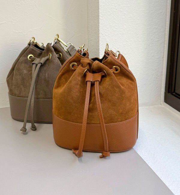 fredy emue「【AULENTTI/オーレンティ】スエード巾着ショルダーバッグ」|ショルダー・メッセンジャー|