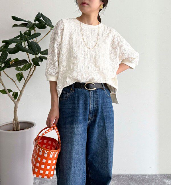 fredy emue「ストレッチレースプルオーバー」|Tシャツ・カットソー|