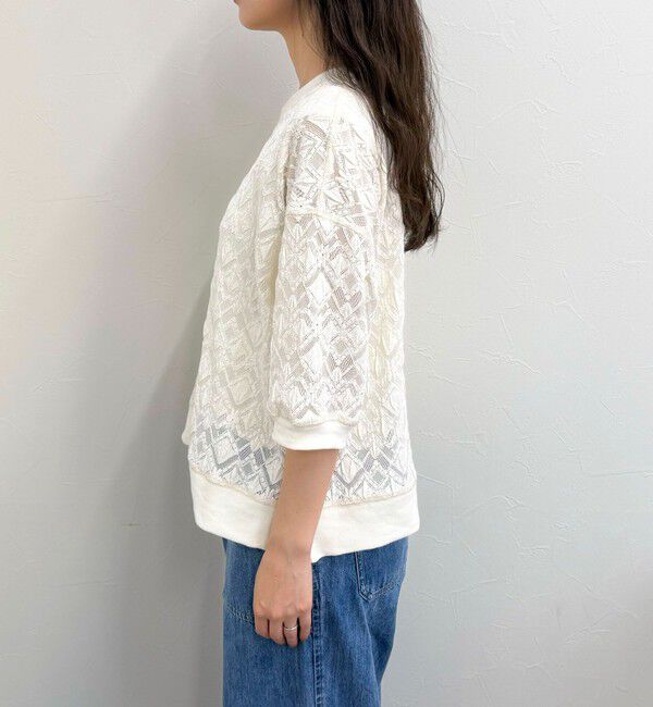 fredy emue「ストレッチレースプルオーバー」|Tシャツ・カットソー|