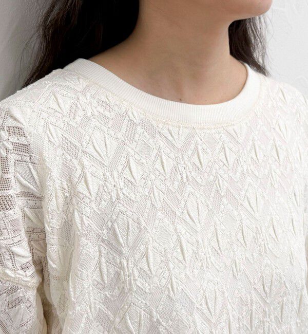 fredy emue「ストレッチレースプルオーバー」|Tシャツ・カットソー|