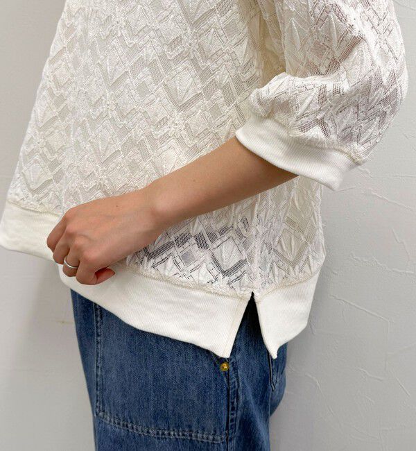 fredy emue「ストレッチレースプルオーバー」|Tシャツ・カットソー|