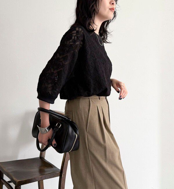 fredy emue「ストレッチレースプルオーバー」|Tシャツ・カットソー|