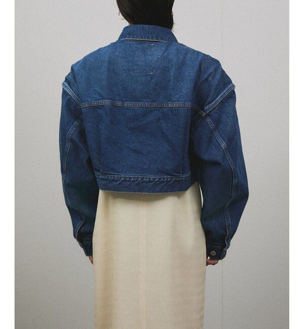 SALON adam et rope'「【KURO（クロ）】POWER SHOULDER SHORT DENIM JACKET / デニムジャケット」|デニムジャケット|
