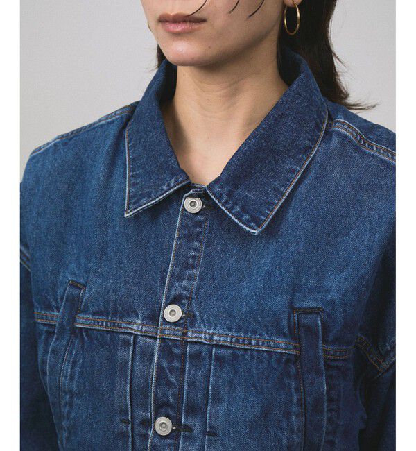 SALON adam et rope'「【KURO（クロ）】POWER SHOULDER SHORT DENIM JACKET / デニムジャケット」|デニムジャケット|