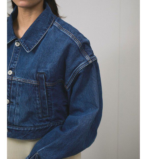 SALON adam et rope'「【KURO（クロ）】POWER SHOULDER SHORT DENIM JACKET / デニムジャケット」|デニムジャケット|