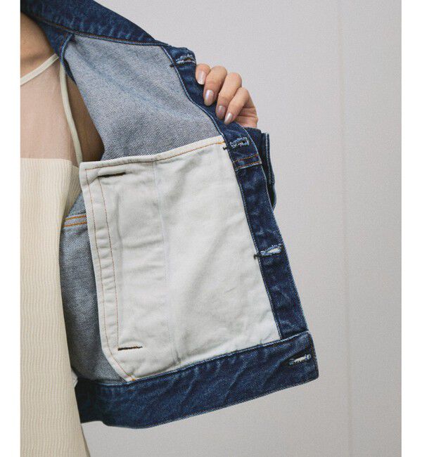 SALON adam et rope'「【KURO（クロ）】POWER SHOULDER SHORT DENIM JACKET / デニムジャケット」|デニムジャケット|