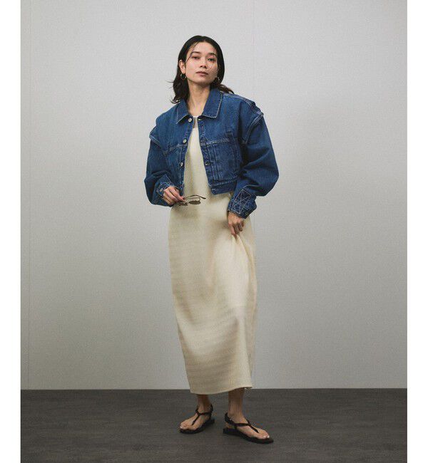 SALON adam et rope'「【KURO（クロ）】POWER SHOULDER SHORT DENIM JACKET / デニムジャケット」|デニムジャケット|