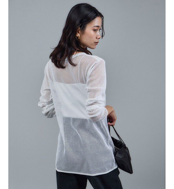 SALON adam et rope'「【IRONING（アイロニング）】mesh long slv」|Tシャツ・カットソー|