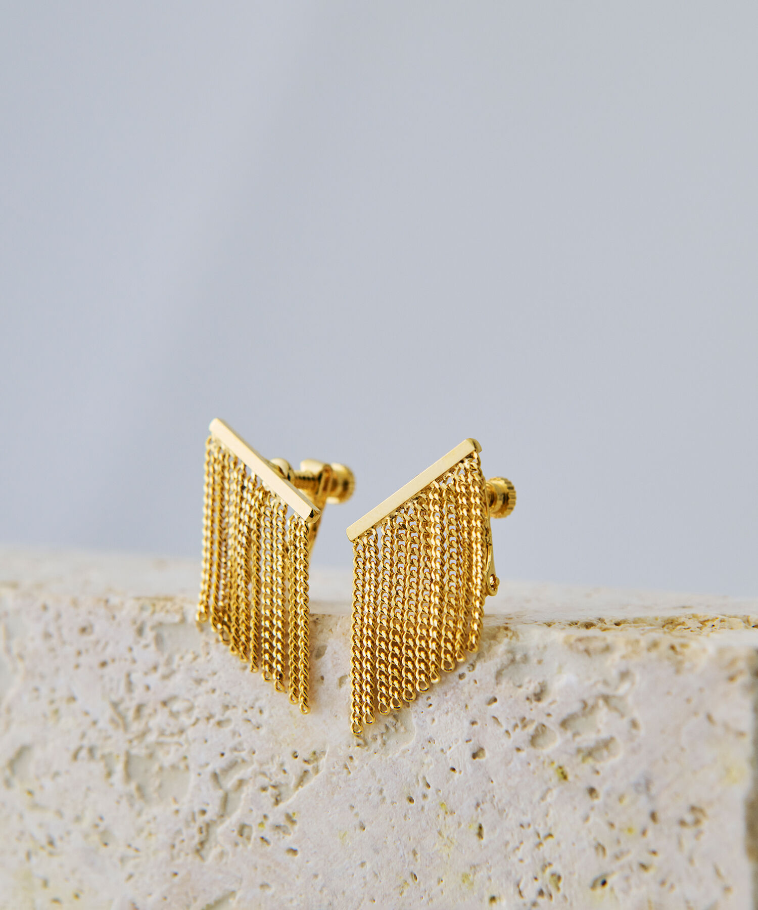 ROPE'「チェーンフリンジイヤリング【メディア掲載】」|イヤリング|ゴールド(90)