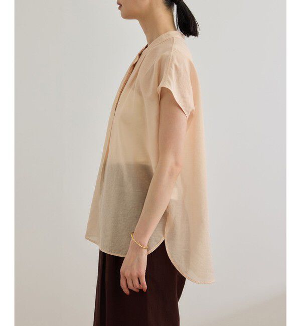 ROPE「【洗える】キュプラシルク フレンチスリーブブラウス」|シャツ・ブラウス|