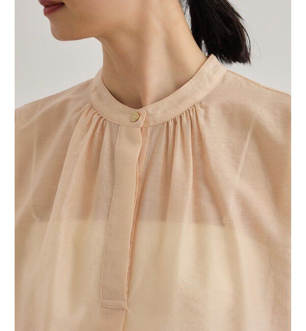 ROPE「【洗える】キュプラシルク フレンチスリーブブラウス」|シャツ・ブラウス|