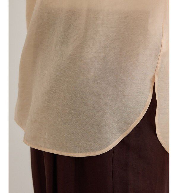 ROPE「【洗える】キュプラシルク フレンチスリーブブラウス」|シャツ・ブラウス|