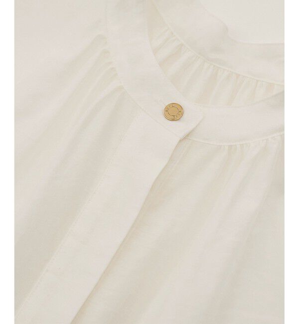 ROPE「【洗える】キュプラシルク フレンチスリーブブラウス」|シャツ・ブラウス|