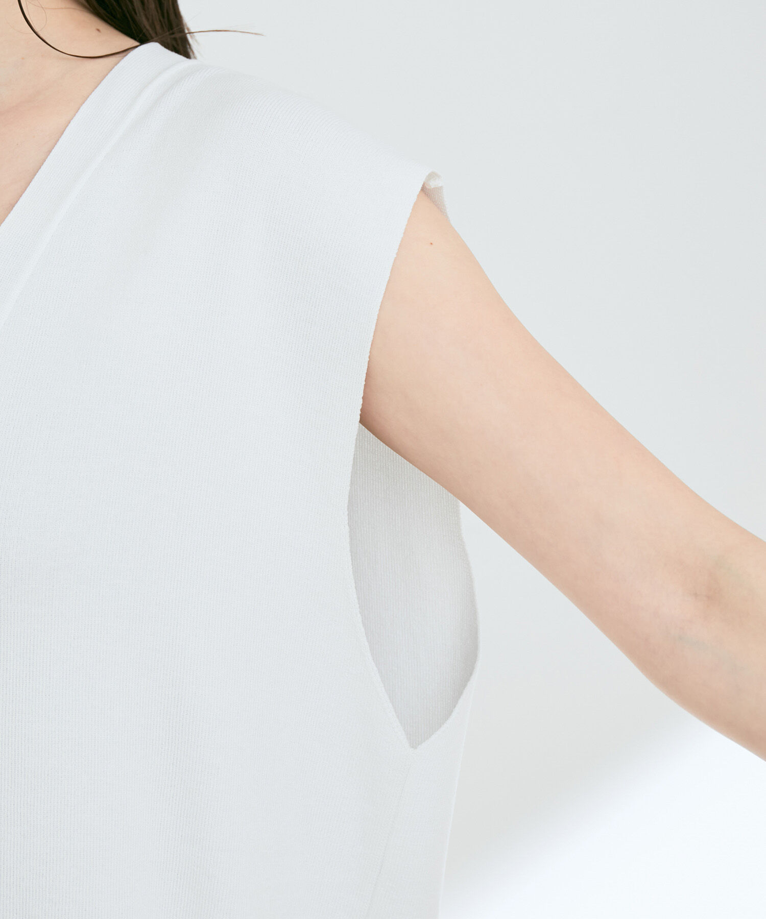 VIS「【接触冷感】【セットアップ対応】フレンチスリーブニットベスト」|ベスト・ジレ|