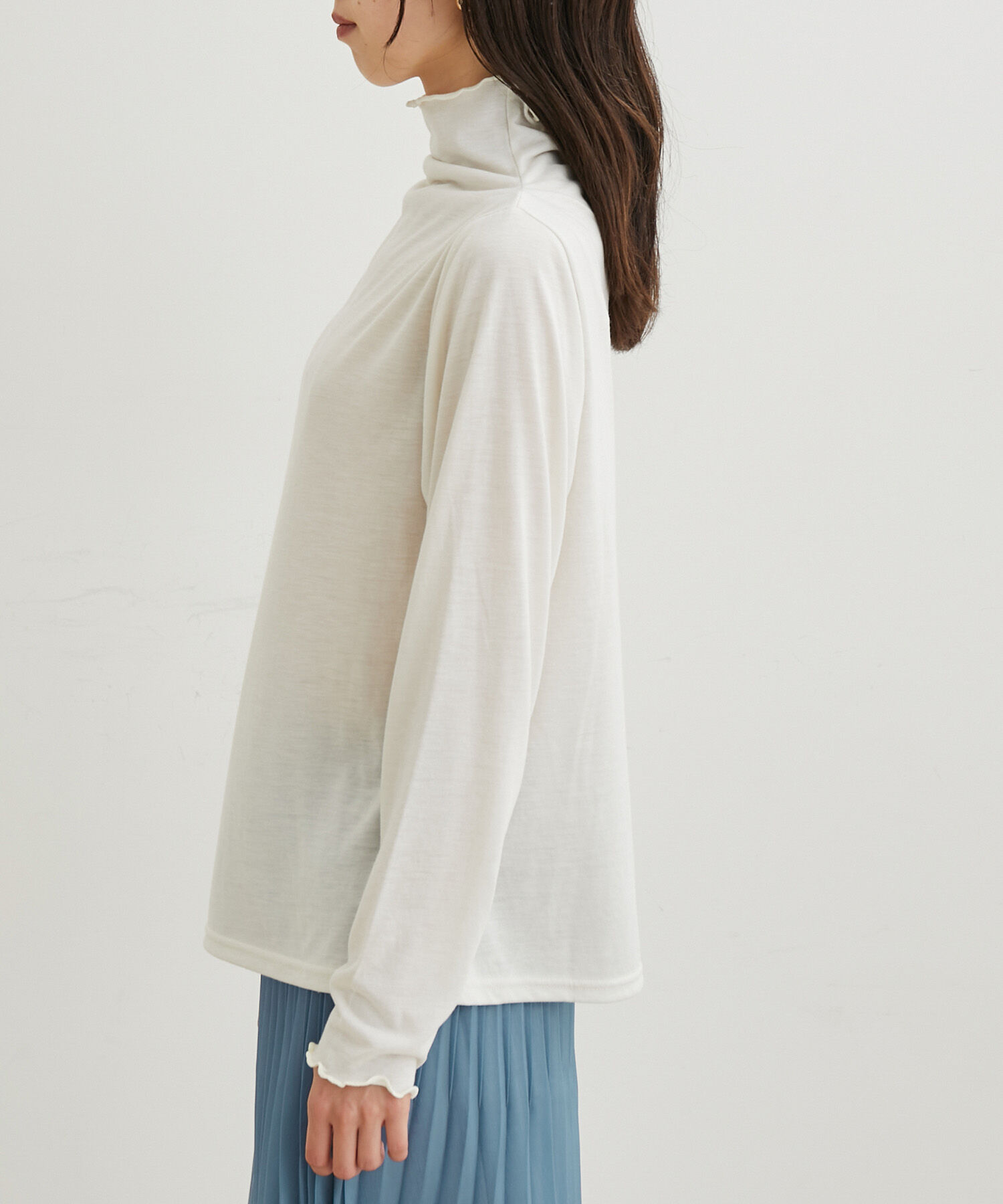 VIS「【洗える・吸湿発熱】前後2WAYハイネックメローインナー」|Tシャツ・カットソー|