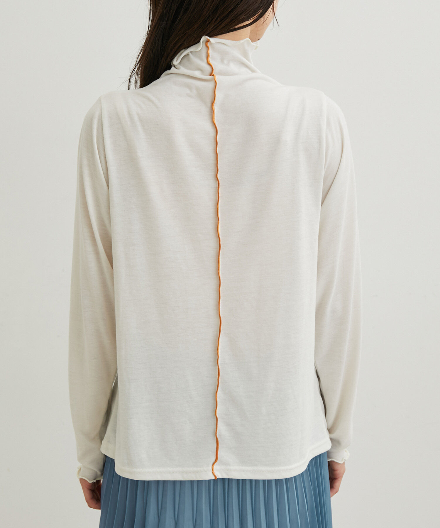 VIS「【洗える・吸湿発熱】前後2WAYハイネックメローインナー」|Tシャツ・カットソー|